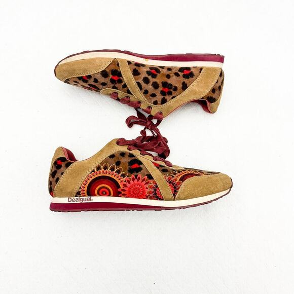 Desigual Leopard Patterned Trainer Sneakers 4KS104 Size 9 - Picture 6 of 7